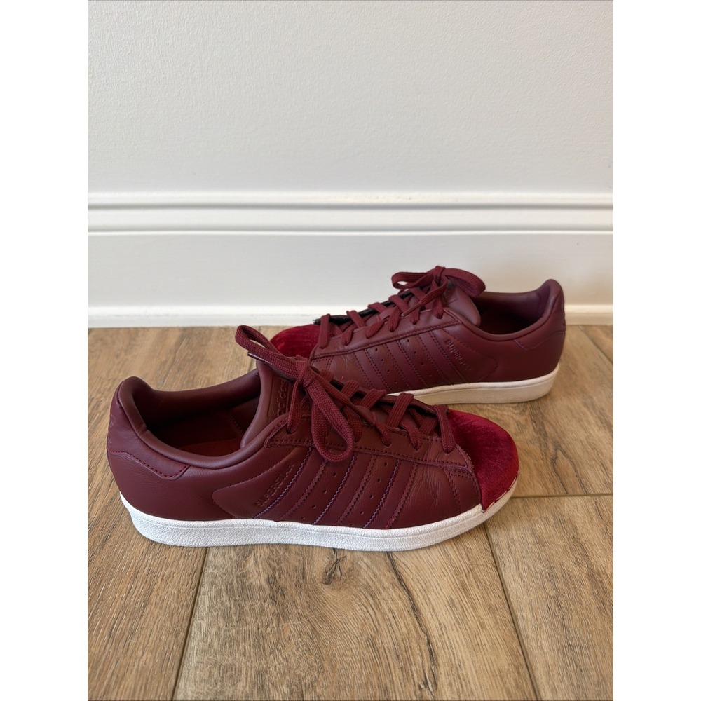Adidas Superstar XLG Women 7.5 Red Like New Shell Toe Leather Sneaker IE7377